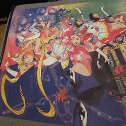 Vintage Sailor Moon Scroll Fabric