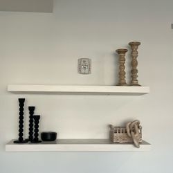 2 IKEA Lack Floating Shelves in White 