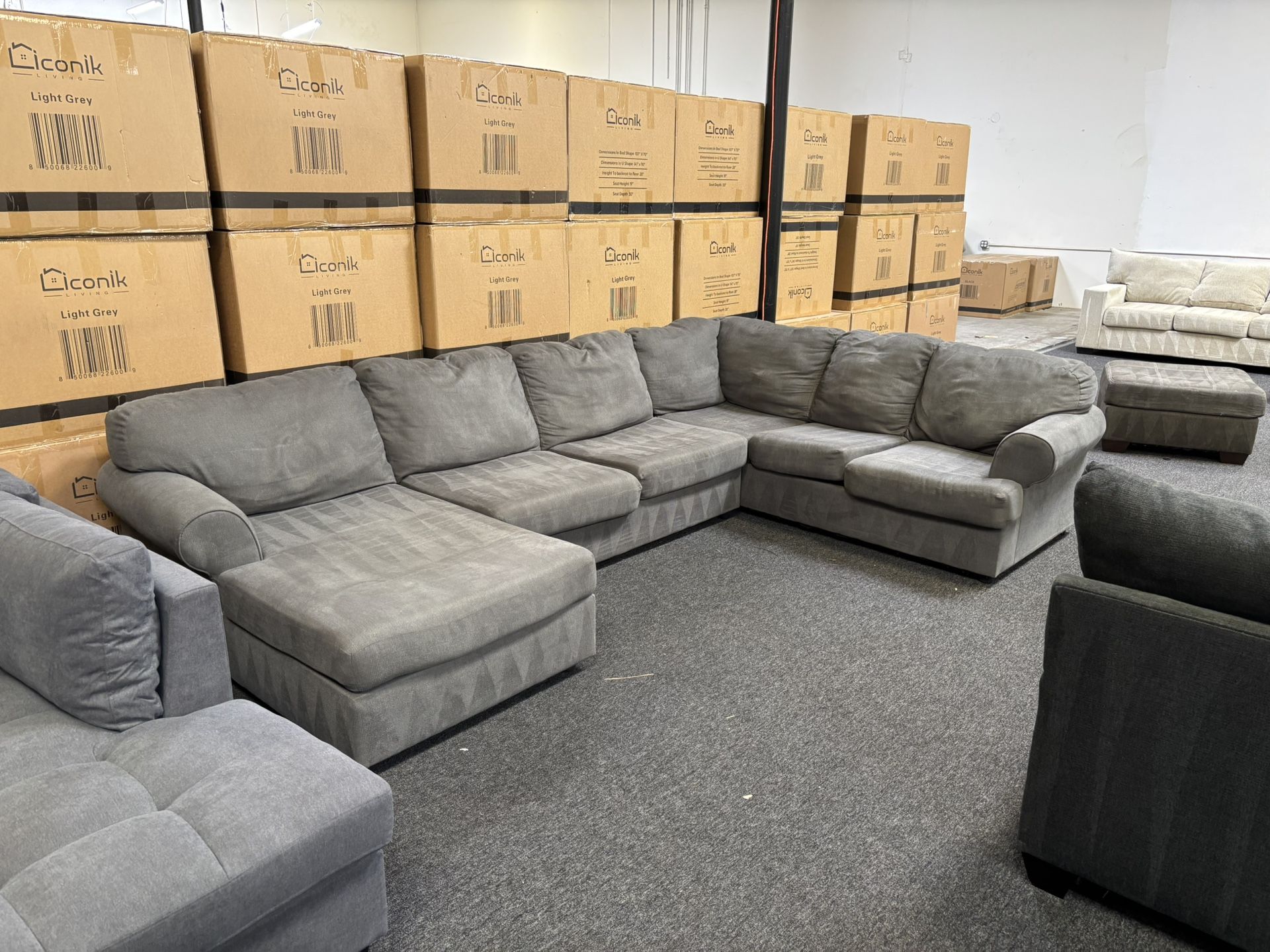 Gray Sectional Couch - Free Delivery