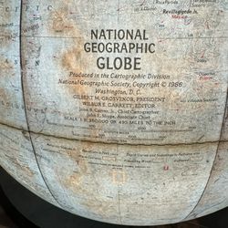 Vintage National Geographic Lighted Globe