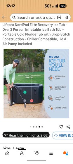 Nord pod elite cold plunge tub