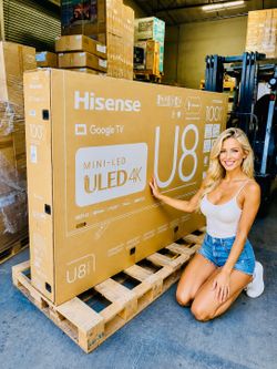 Hisense - 100" Class U8 Series Mini-LED 4K UHD QLED Google TV  Brand New In Box  Delivery Available