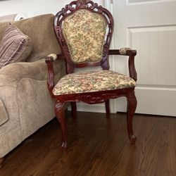 Carved Vintage Parlor Chair 