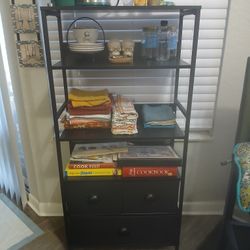 SHELVES WITH DRAWERS STAND