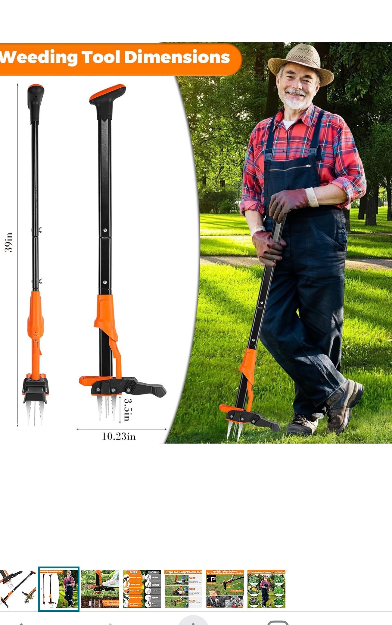 Weed Puller Tool, Stand Up Weed Puller Heavy Duty,