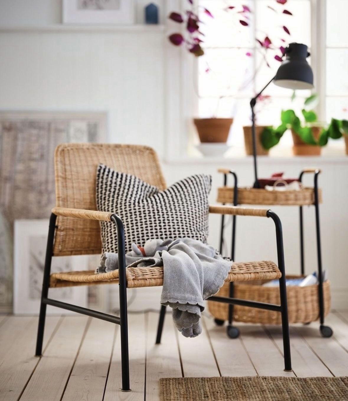 ULRIKSBERG Rattan Accent Arm Chair IKEA Urban Boho Modern Farmhouse