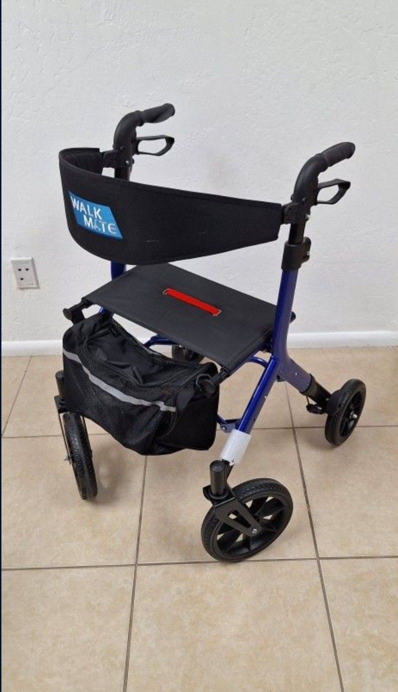 Rollator Walker for Seniors Taller 5.3~7ft with Height-Adjustable