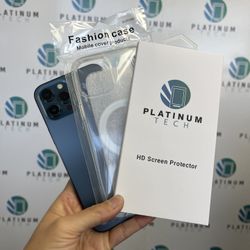 iPhone 12 Pro Max 128Gb Blue Case And Glass Protector Included 