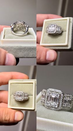 Amazing 🤩 !! AAA Grade Cz Ring Set A 925 Sterling Silver Size 5 !