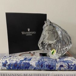 Vintage Waterford Crystal Horse Head Sculpture or Paperweight