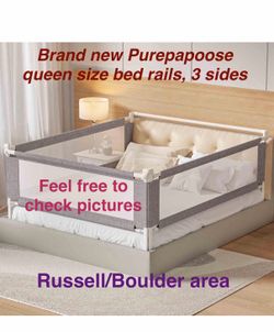 3-Piece Queen Size Bed Rail for Toddlers, adjustable with child lock