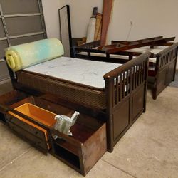 Two Twin-Sized Beds That Can Be Stacked  To Make One Bunk Bed For Sale