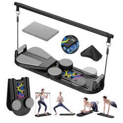 Professional Pilates Reformer Board - Foldable Home and Studio Pilates Equipment for Full Body Workout, Unisex | Portable Gym Equipment for Core Stren