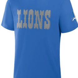 3XL Detroit Lions Fanatics Elevated Classic Legacy T-Shirt - Blue
