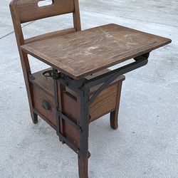 antique school desk