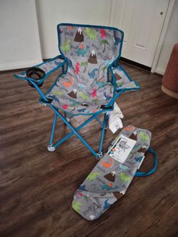 2 CRCKT Kids Camp Folding Chairs (Dinosaur print)