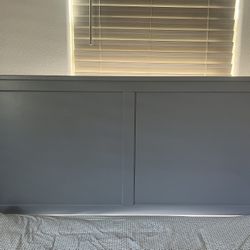 Blue Wooden Bed Frame