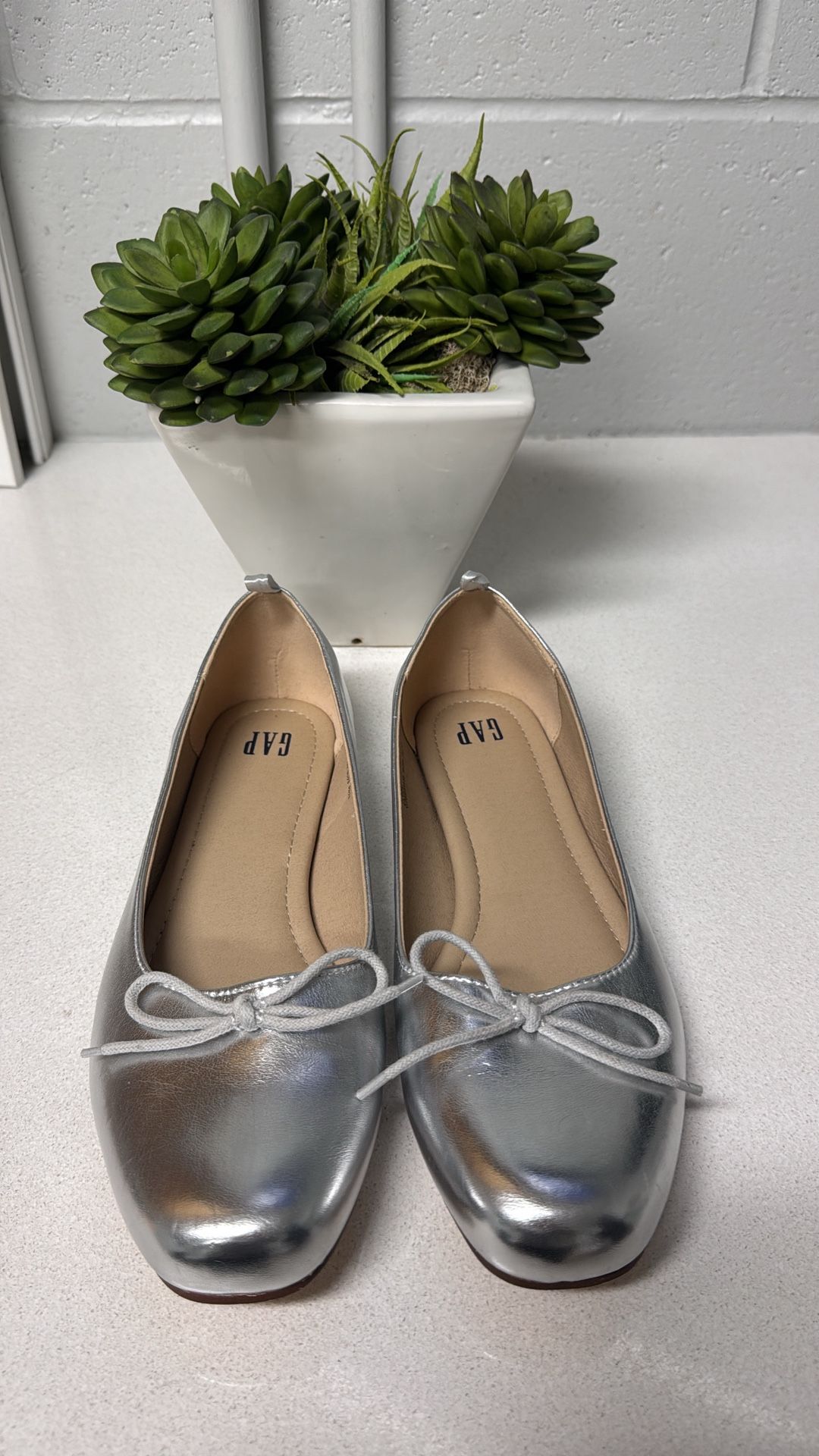 GAP Silver Ballet Flats