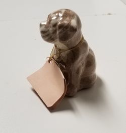 Mount St Helen's volcanic ceramic dog hand made 4"