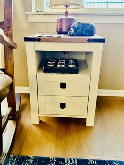 Brand new Antique White side table