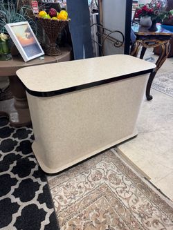 Cream Laminate table Black Trim