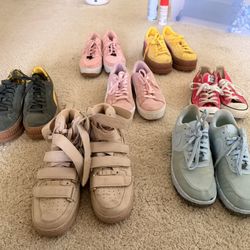 7 PAIRS OF SNEAKERS SIZE 8