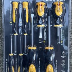 Brand new w+w 8 piece Phillips & slotted screwdriver tool set