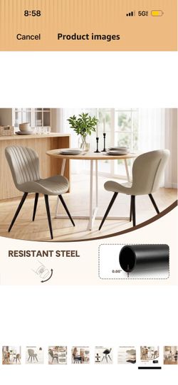 Modern Upholstered Dining Chairs Set of 2