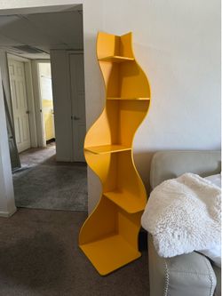 Postmodern Yellow Wavy Shelf