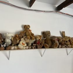 Antique Vintage Stuffed Animal Collection Teddy Bears Rabbit Etc 