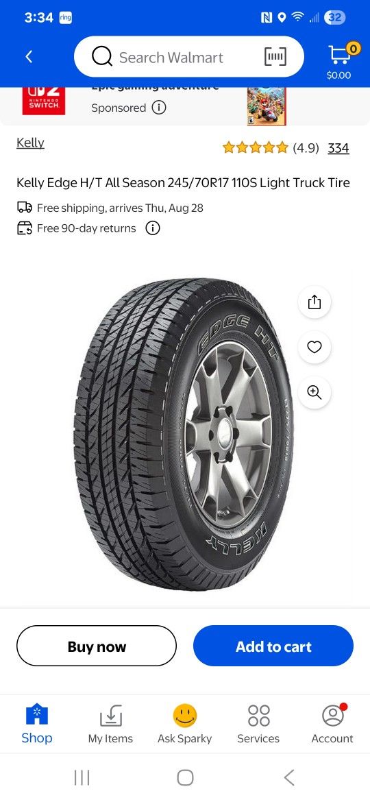 17" Kelly Tires