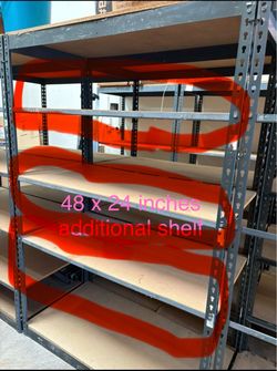 ⚠️Uline Additional Shelf Board with supportive bars⚠️ Heavy-Duty Industrial boltless Shelving - 48" × 24" Additional Shelf Board
