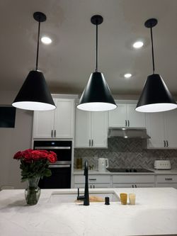 Camariae Single Light Metal Steel Dimmable Pendant- Set Of 3