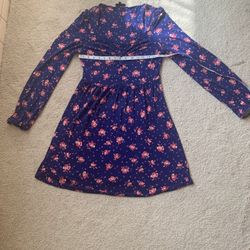 Top shop - Women’s Dress - Size US 8 - Purple Blue Pink Rose Pattern