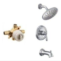 Moen UT2253EP Brantford M-CORE 2-Series 1-Handle Tub and Shower Trim Kit, Valve Required, Chrome
