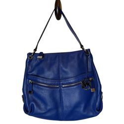 Michael Kors Women’s Leather Blue Hobo Bag Purse “Layton”