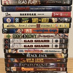 Anime Cartoon DVD Lot of 15