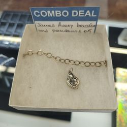 James Avery Bracelet And Charm/Mother And Child/