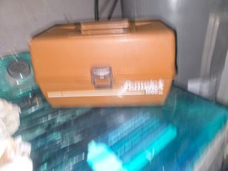 Vintage Fenwick 1050 Multi Tray Tackle Box With Assorted Tackle & Fishing Gear