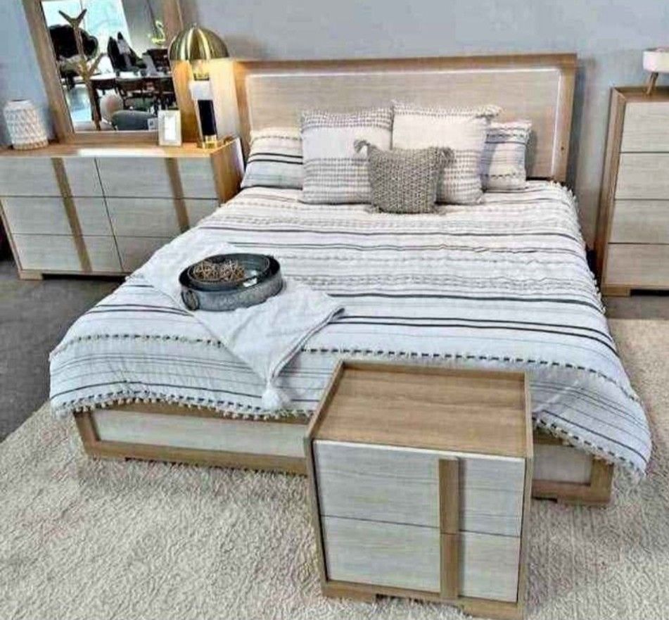 Bedroom Set Wood Design 4 Pieces Finance Available