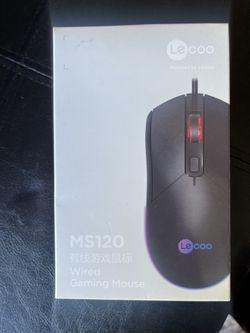 Lecoo MS120 Wired USB Gaming Mouse Optical 2400 DPI 4 Buttons Scroll Wheel Black