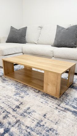 Wood coffee table