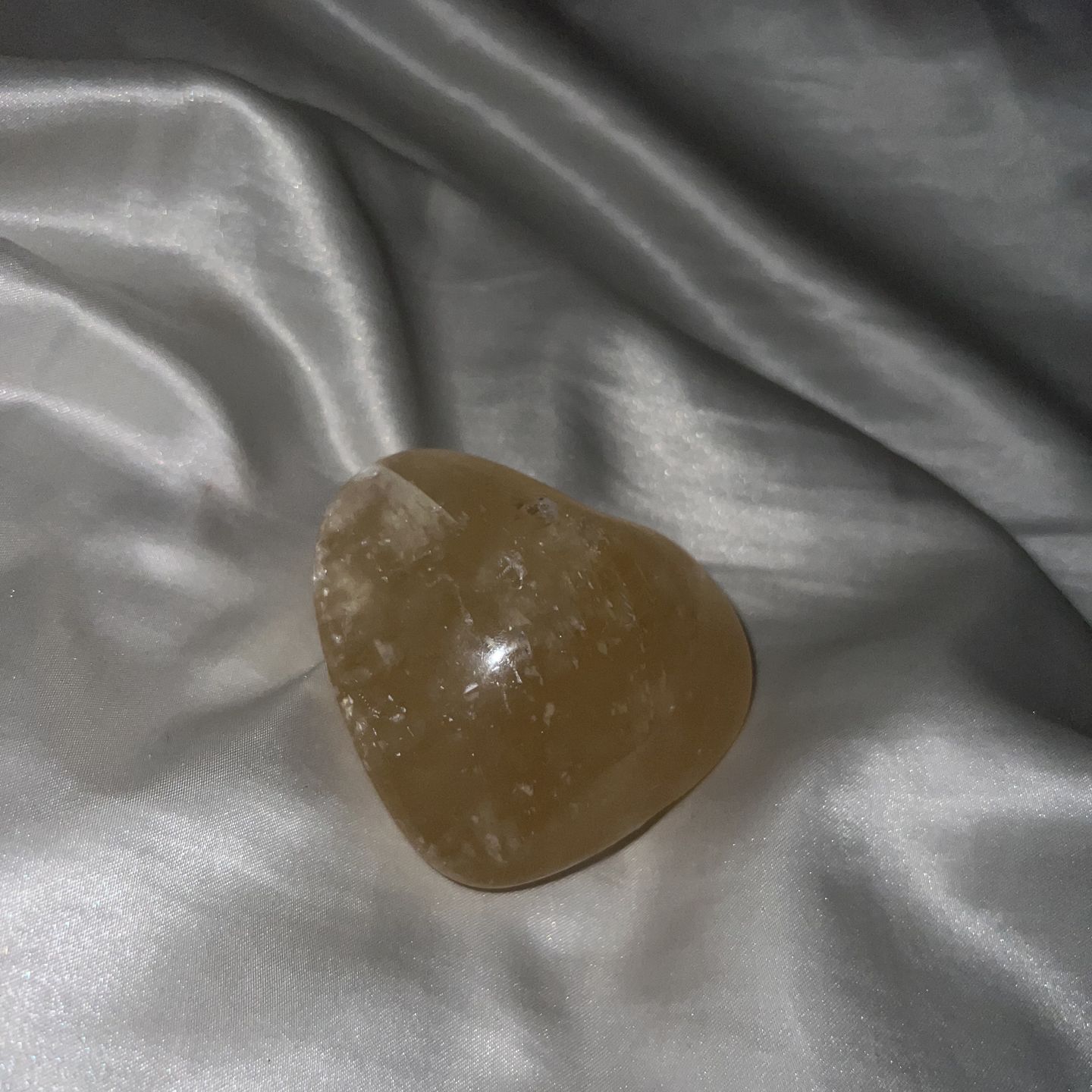 Honey Calcite Heart Crystal