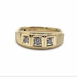 Gentlemen Gold Diamond Wedding Band 10K YG 6.7G EPJ025939
