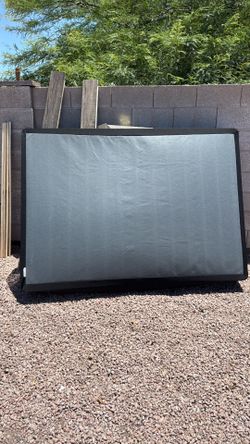 Full bed frame & metal box spring