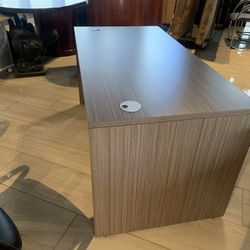 Desk With 30”x60” Gray With Drawers