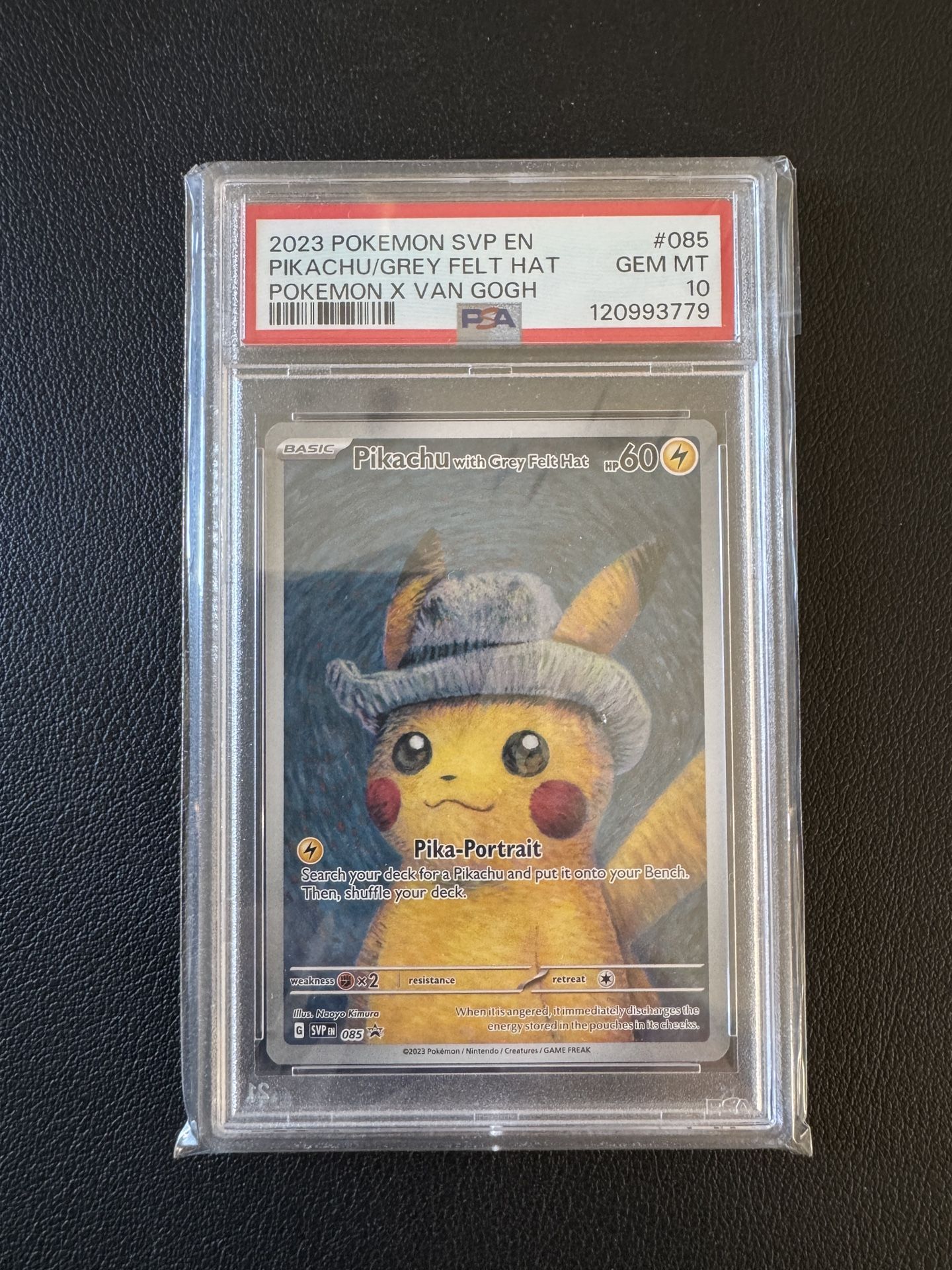 Pikachu with Grey Felt Hat Van Gogh Promo #85 Graded PSA 10 Pokemon