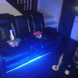 Led Lights Couch With Speaker 2 Piece 