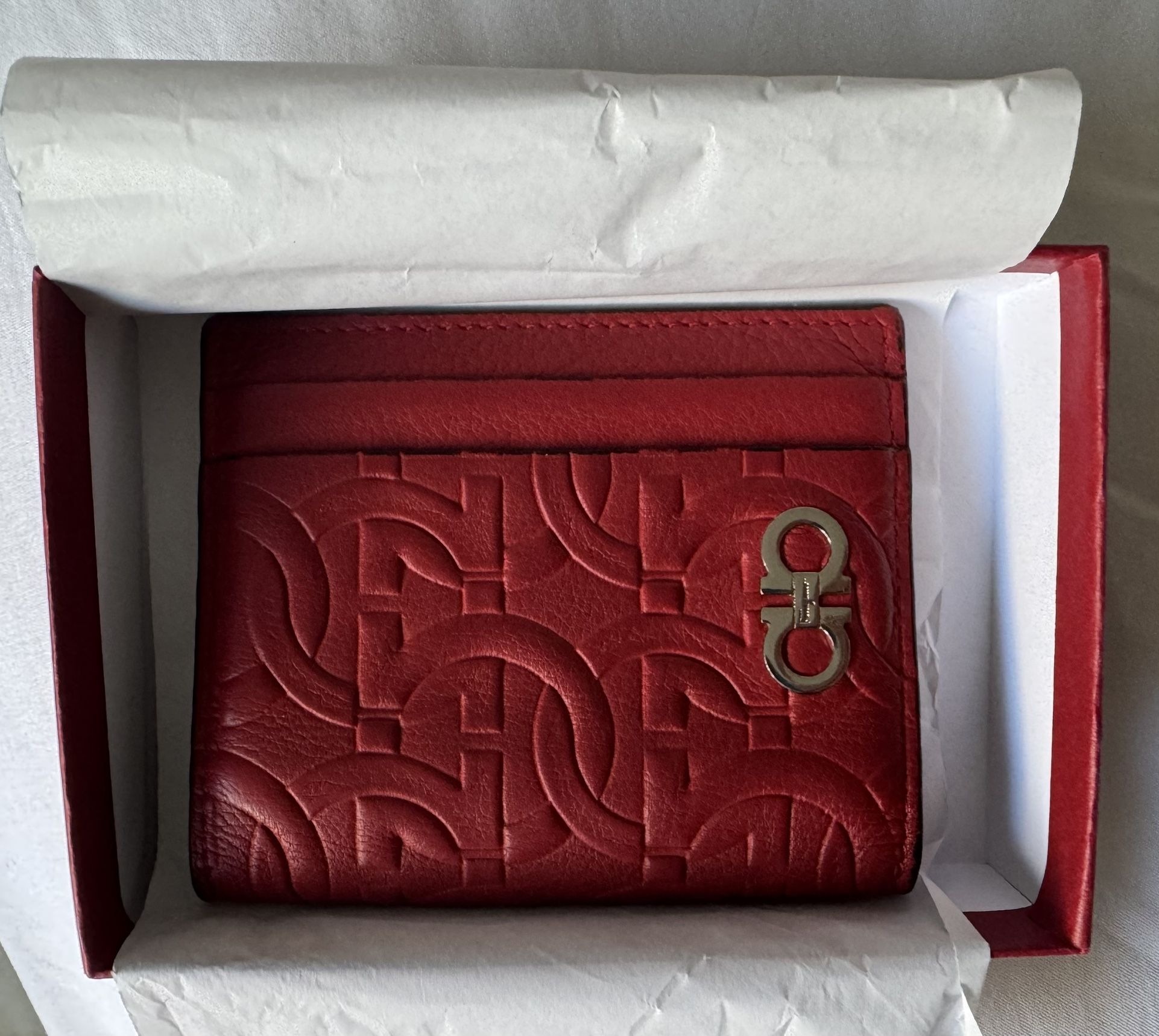 Salvatore Ferragamo Red Wallet Used 