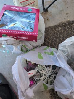 Christmas decorations and ornaments.